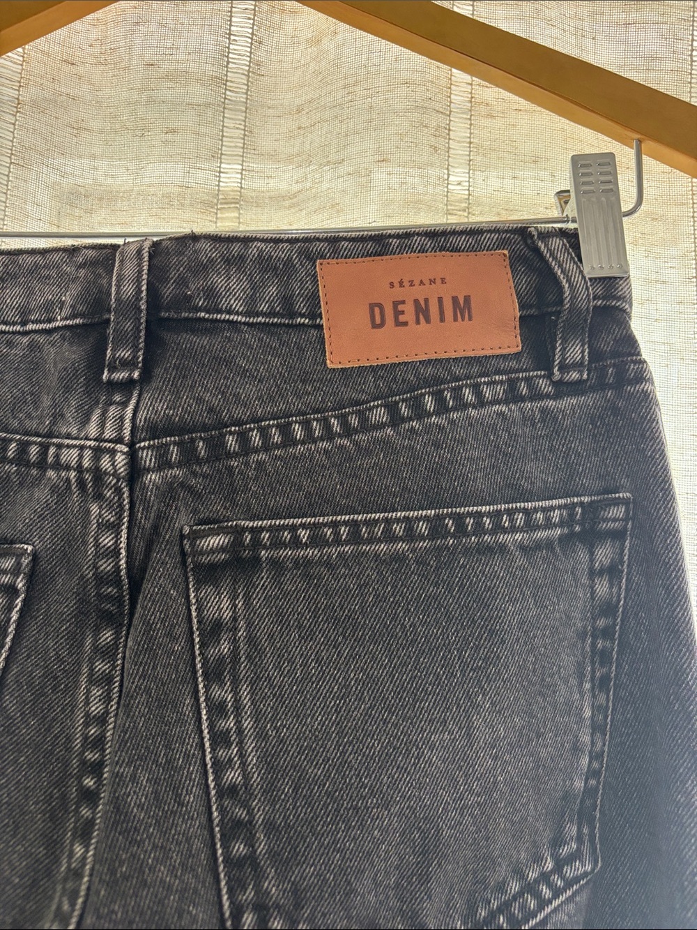 Sezane Brut Sexy Black Washed Denim